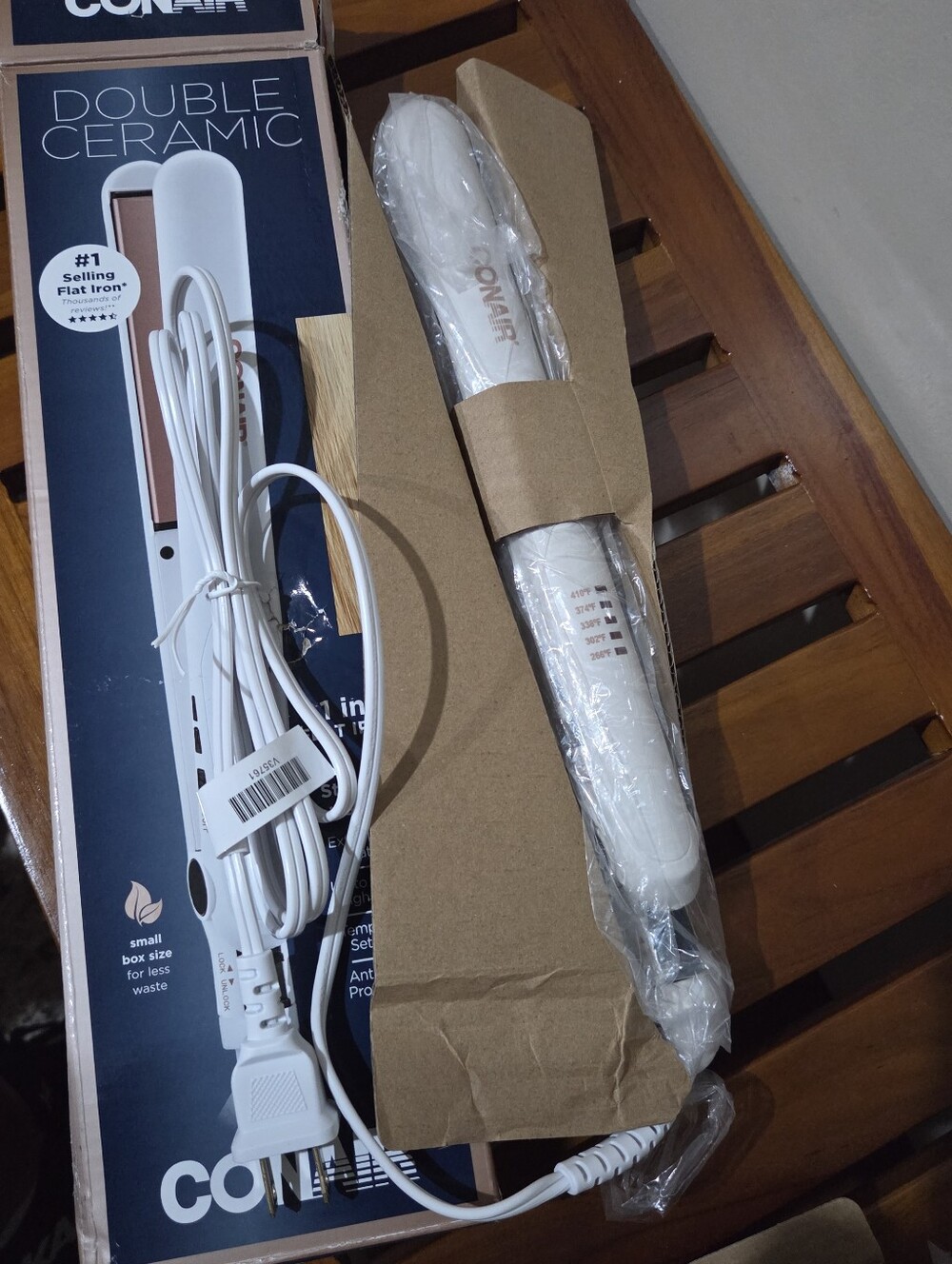 Conair Double Ceramic 1" Diaital Flat Iron NEW